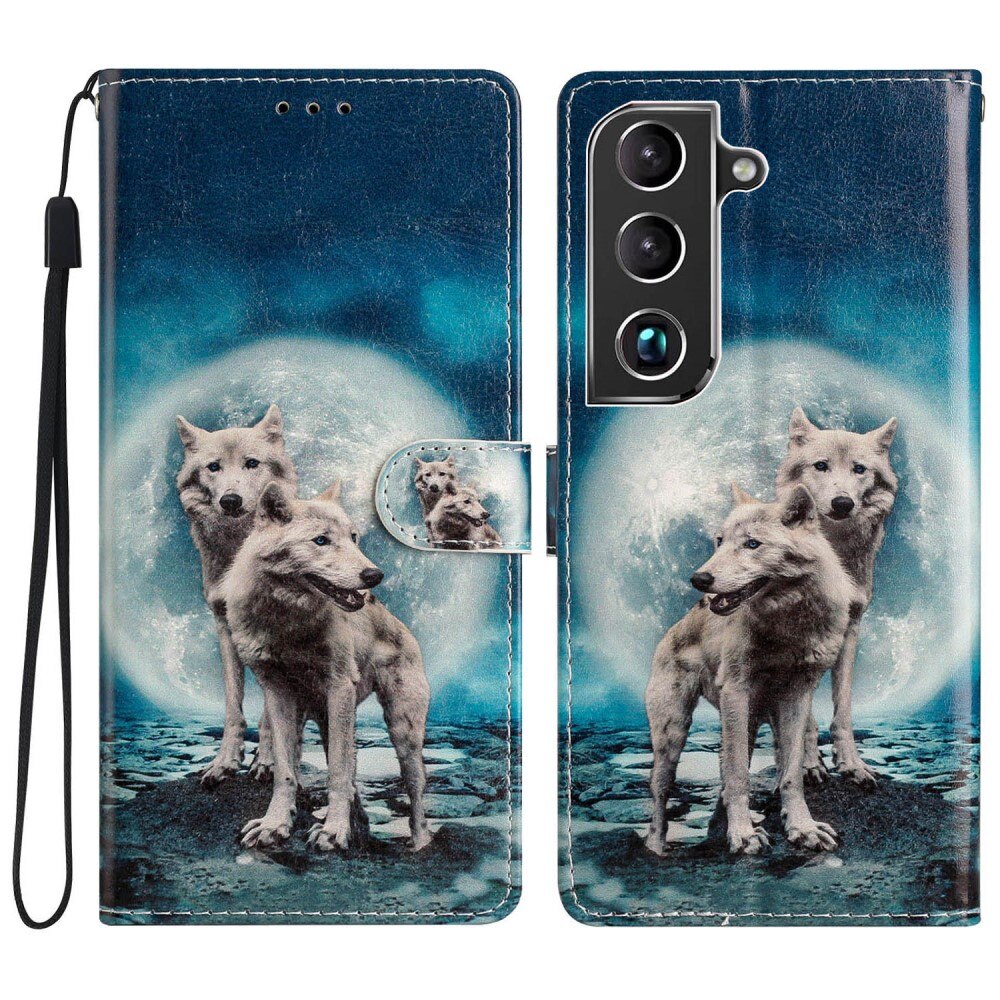 Funda cartera Samsung Galaxy S22 lobos