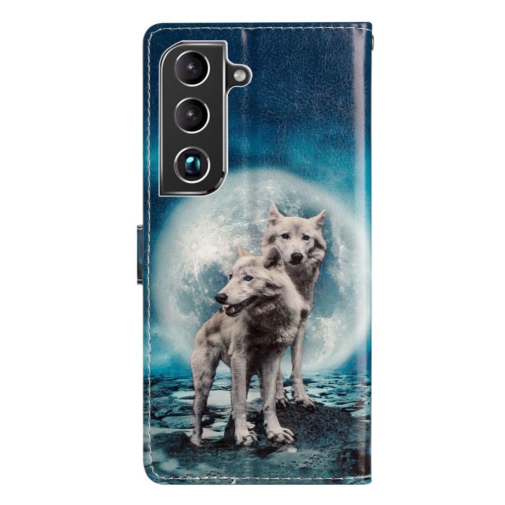 Funda cartera Samsung Galaxy S22 lobos