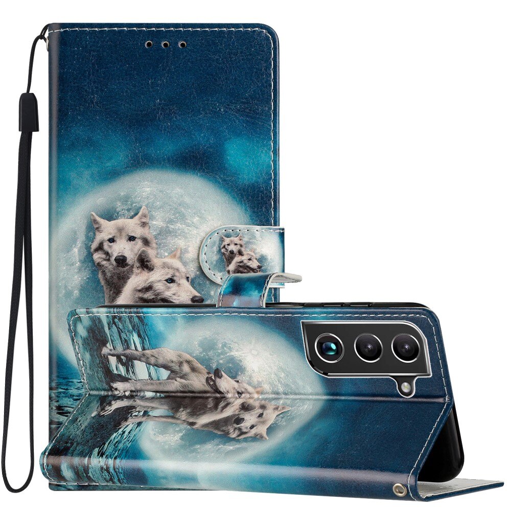 Funda cartera Samsung Galaxy S22 lobos