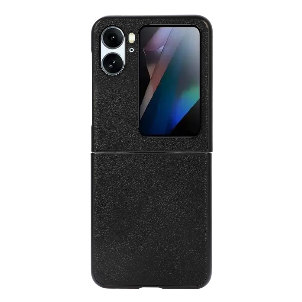 Funda de cuero Oppo Find N2 Flip negro