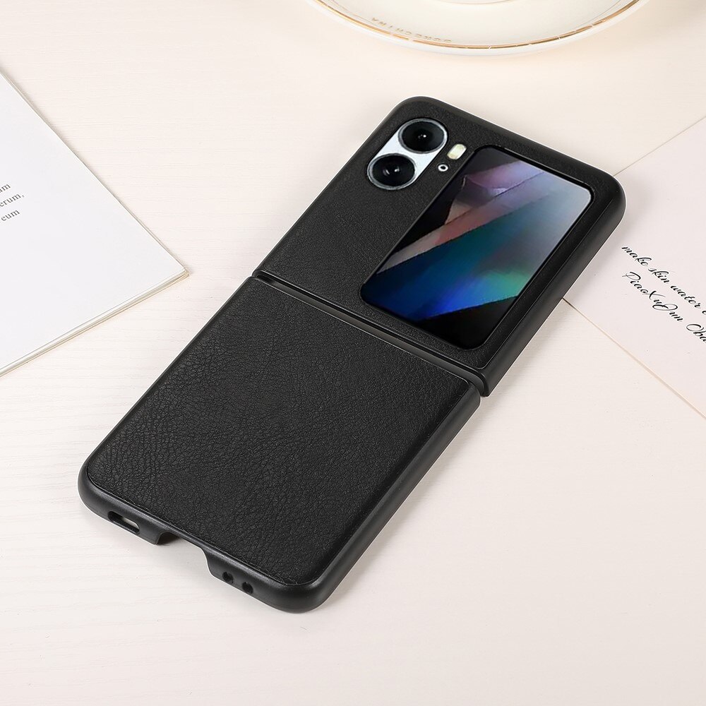 Funda de cuero Oppo Find N2 Flip negro