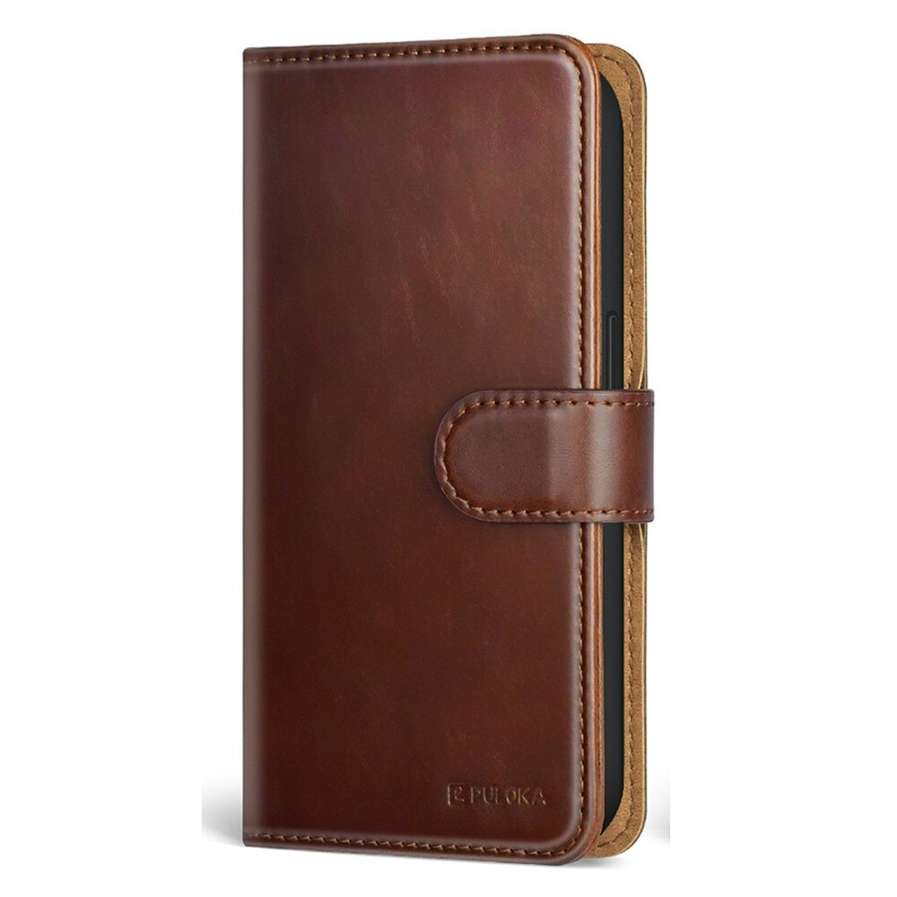 Funda magnética Wallet iPhone 14 Pro marrón