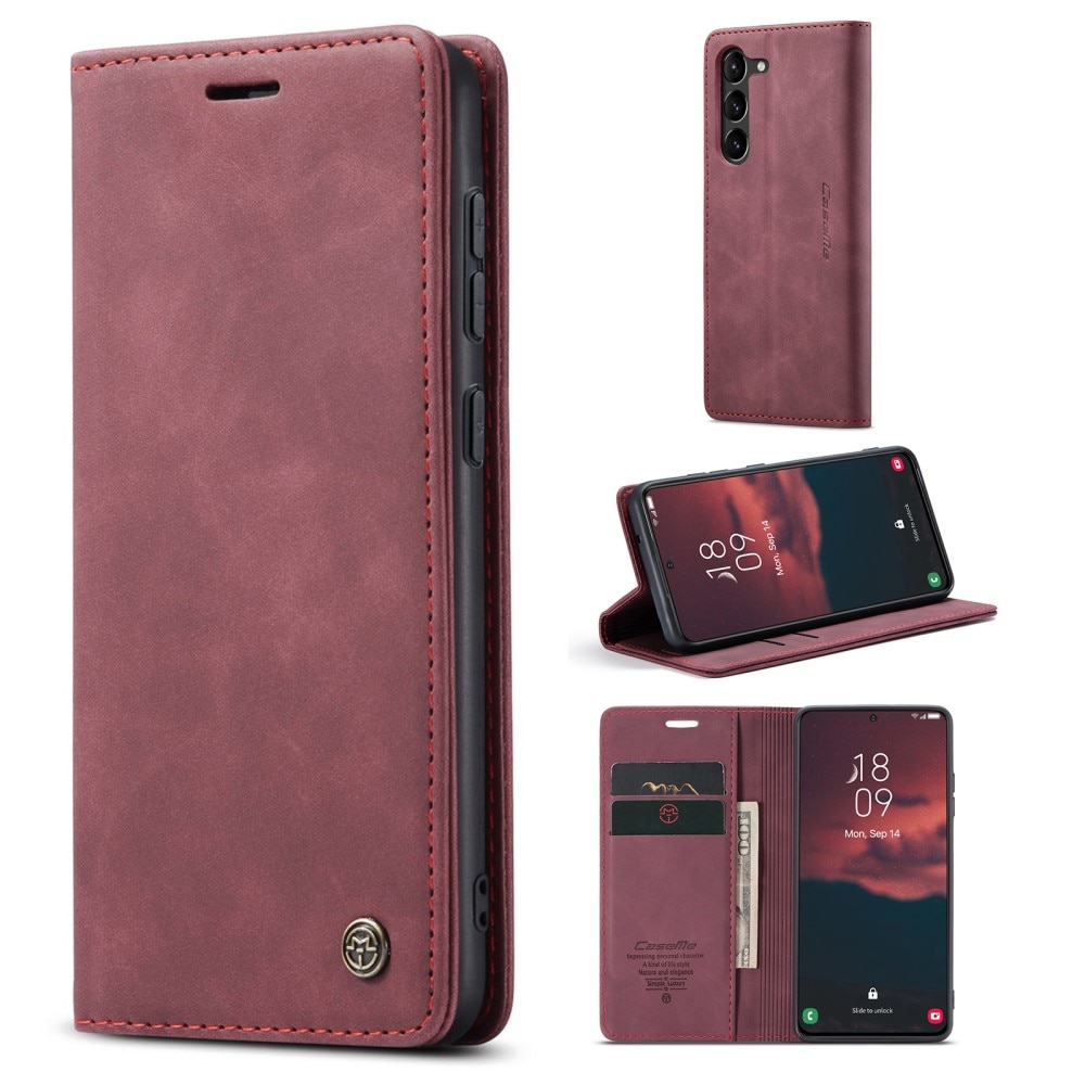 Funda delgada con solapa Samsung Galaxy S23 Rojo