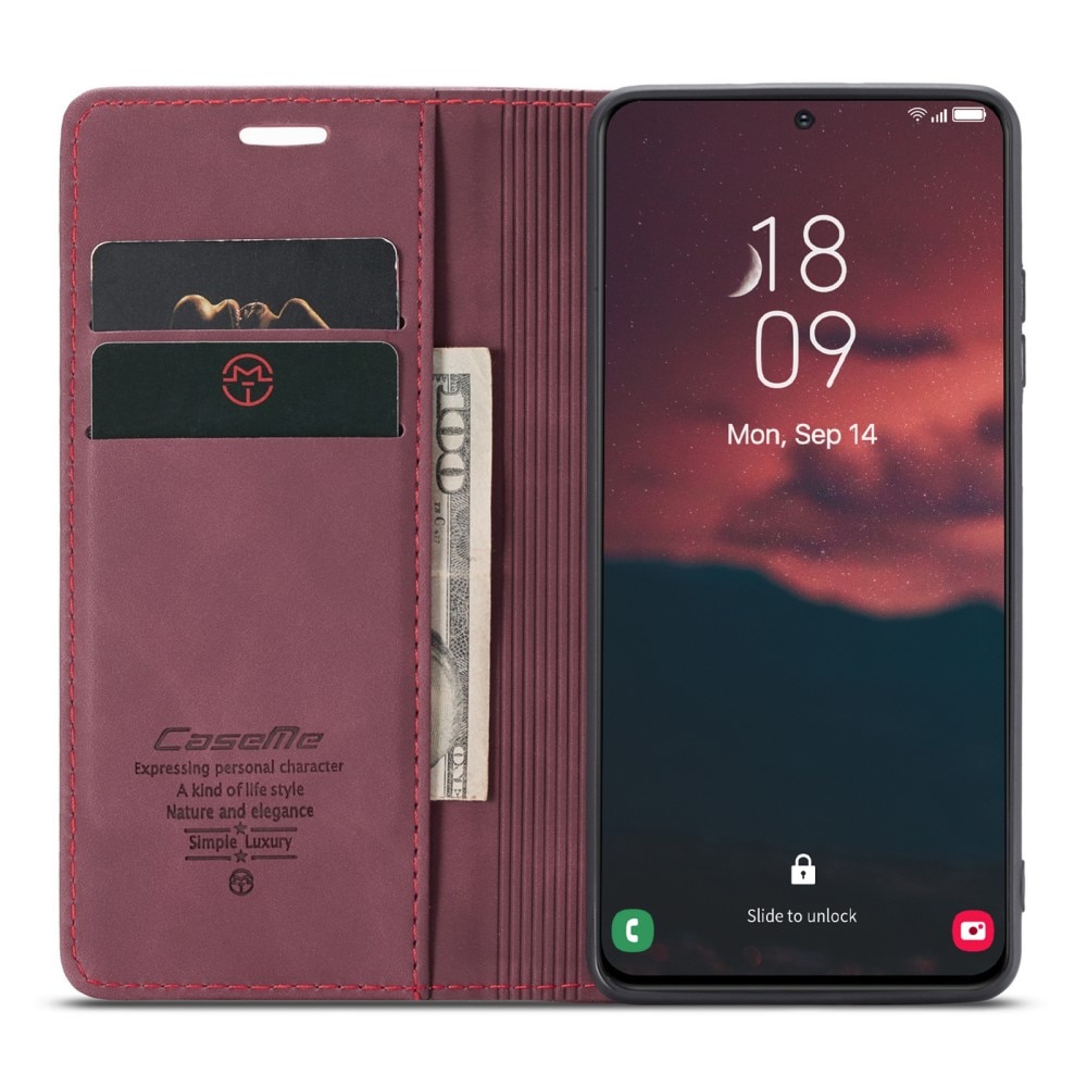Funda delgada con solapa Samsung Galaxy S23 Rojo