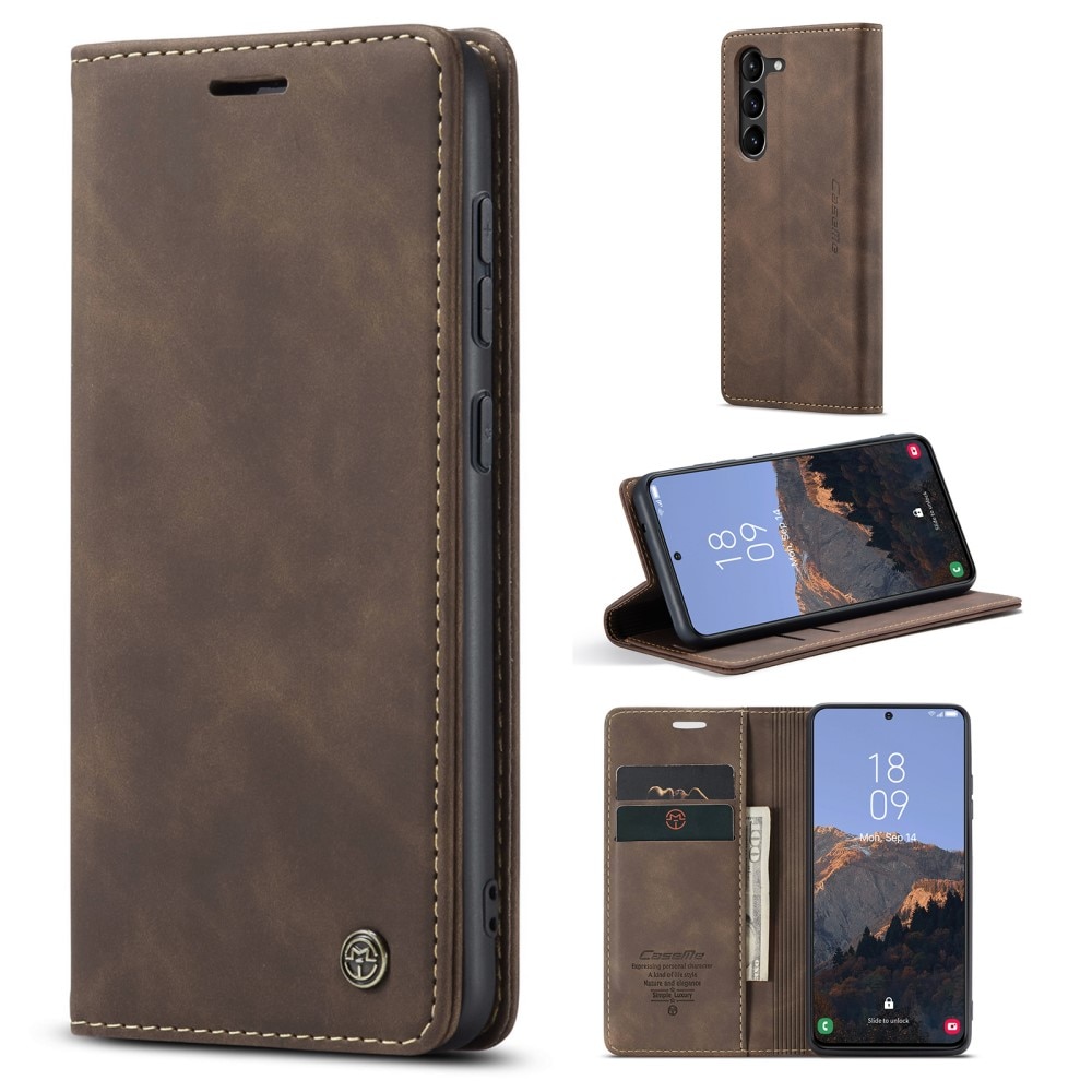Funda delgada con solapa Samsung Galaxy S23 Marrón