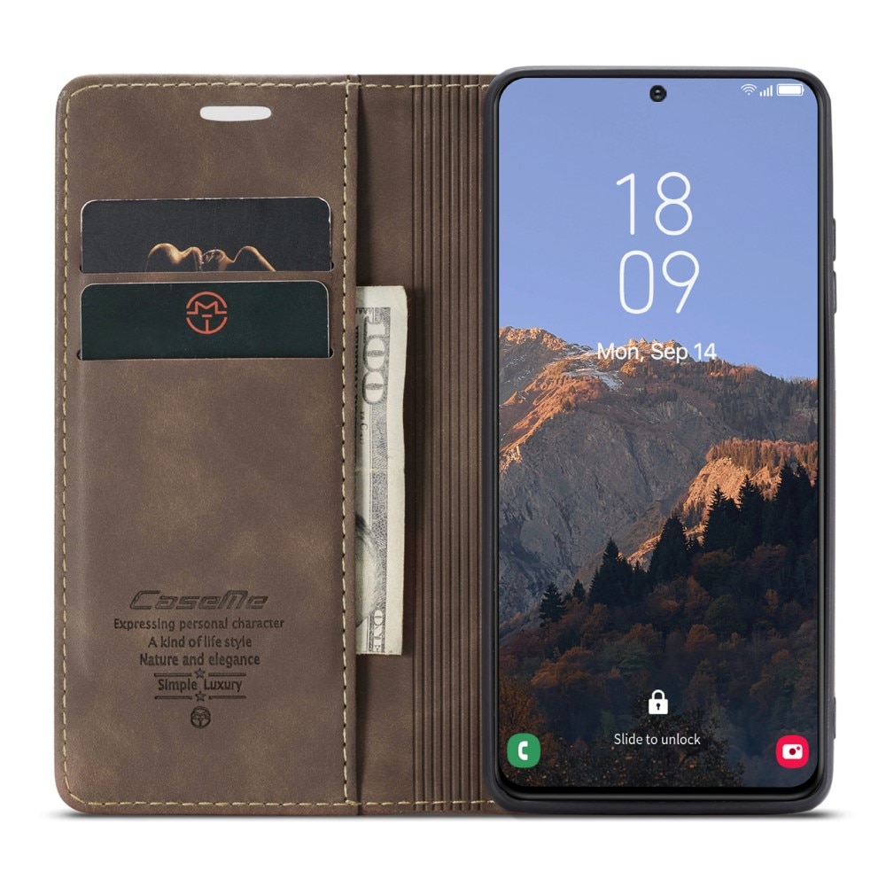 Funda delgada con solapa Samsung Galaxy S23 Marrón