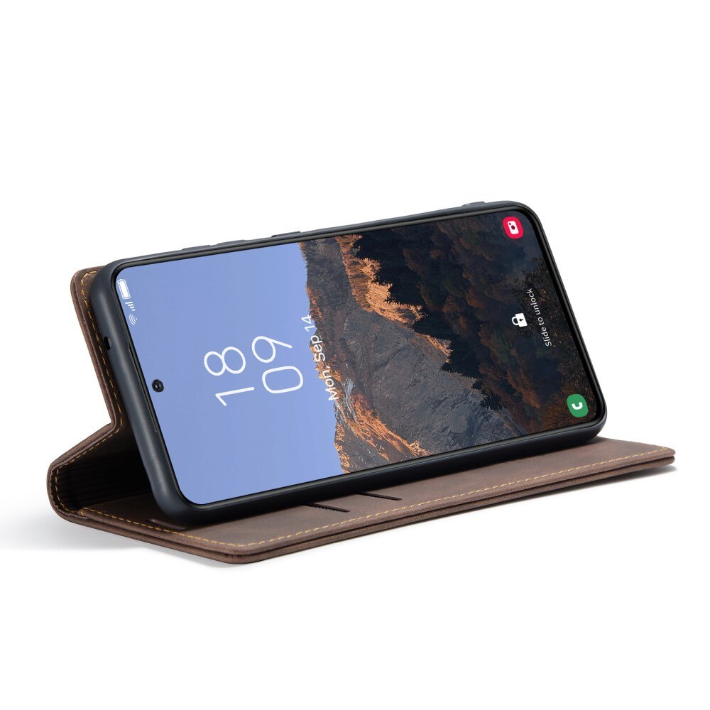 Funda delgada con solapa Samsung Galaxy S23 Plus Marrón