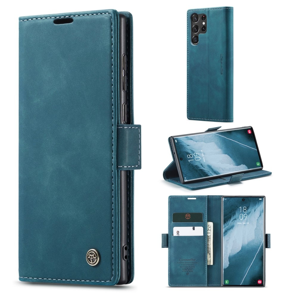 Funda delgada con solapa Samsung Galaxy S23 Ultra Azul