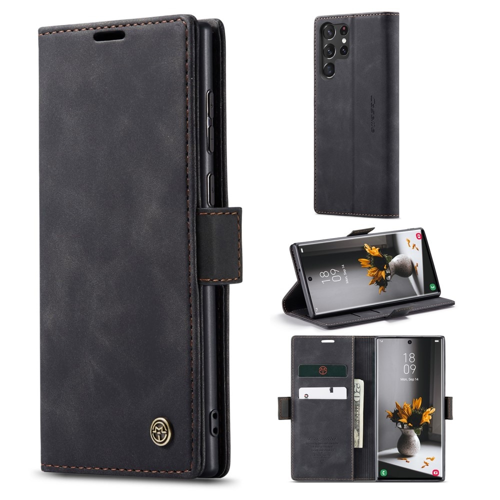 Funda delgada con solapa Samsung Galaxy S23 Ultra Negro