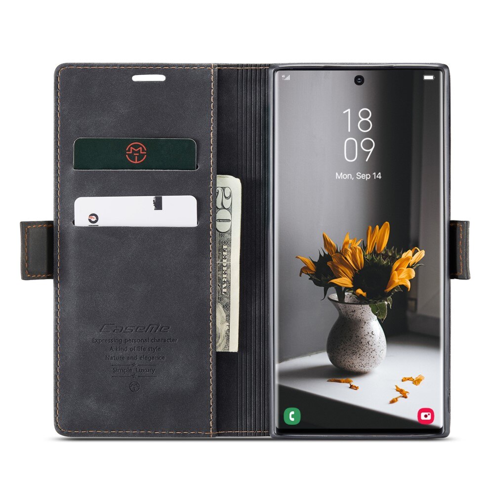 Funda delgada con solapa Samsung Galaxy S23 Ultra Negro