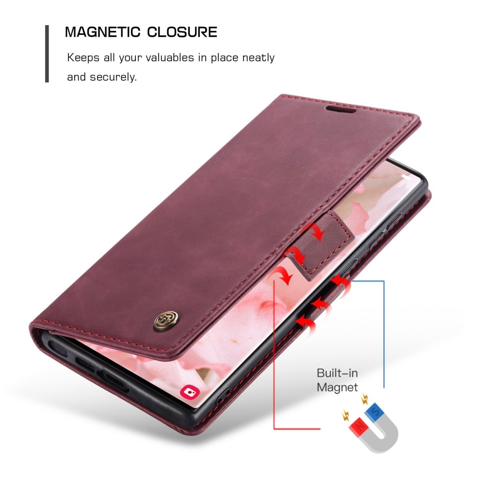 Funda delgada con solapa Samsung Galaxy S23 Ultra Rojo