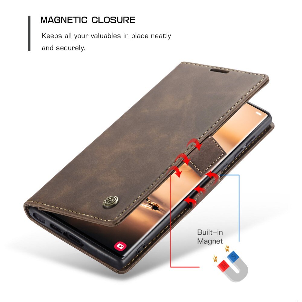 Funda delgada con solapa Samsung Galaxy S23 Ultra Marrón