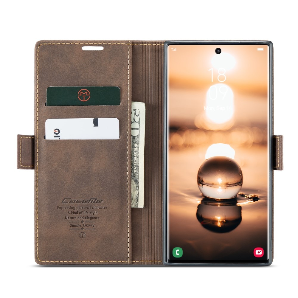 Funda delgada con solapa Samsung Galaxy S23 Ultra Marrón