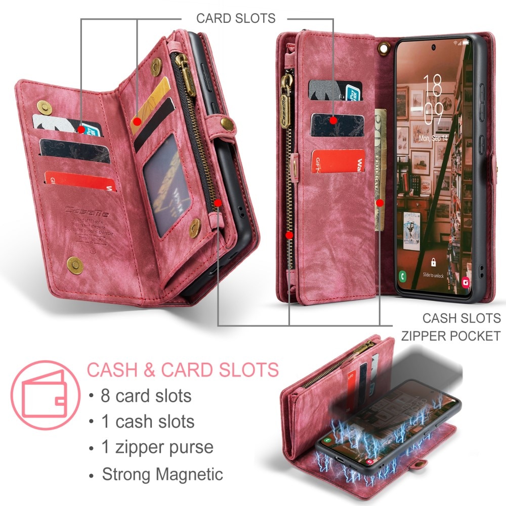 Cartera Multi-Slot Samsung Galaxy S23 Plus Rojo