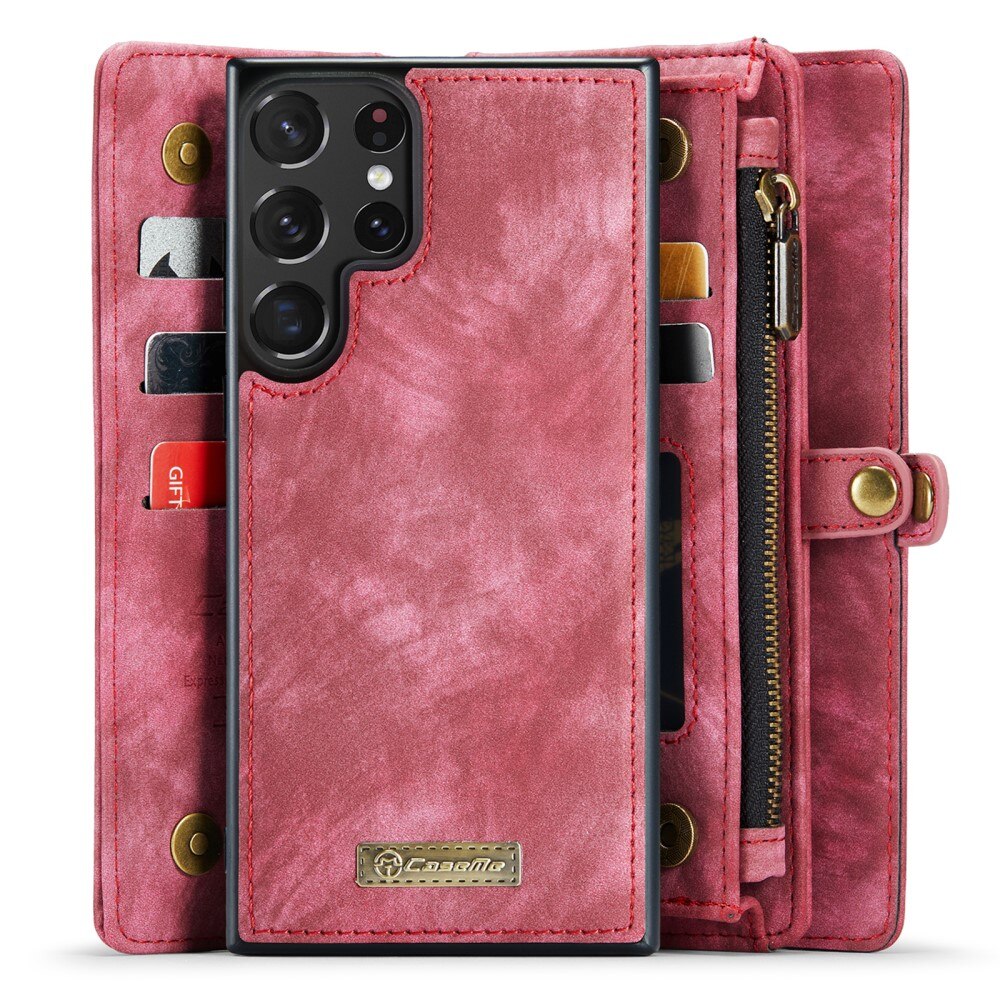 Cartera Multi-Slot Samsung Galaxy S23 Ultra rojo