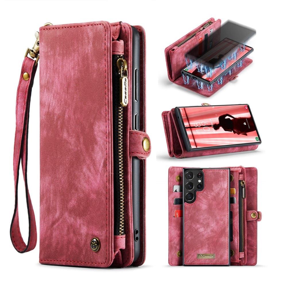Cartera Multi-Slot Samsung Galaxy S23 Ultra Rojo