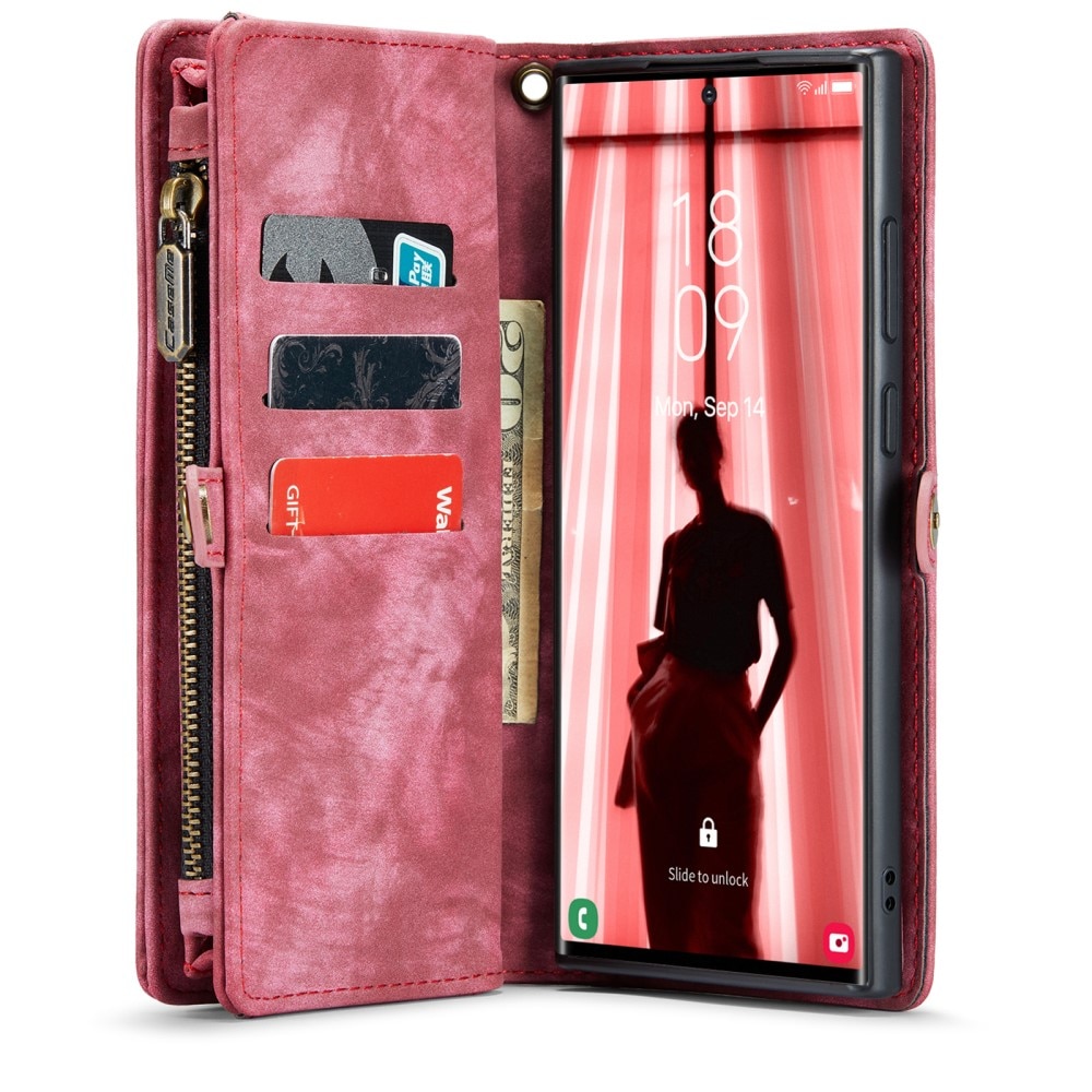 Cartera Multi-Slot Samsung Galaxy S23 Ultra rojo