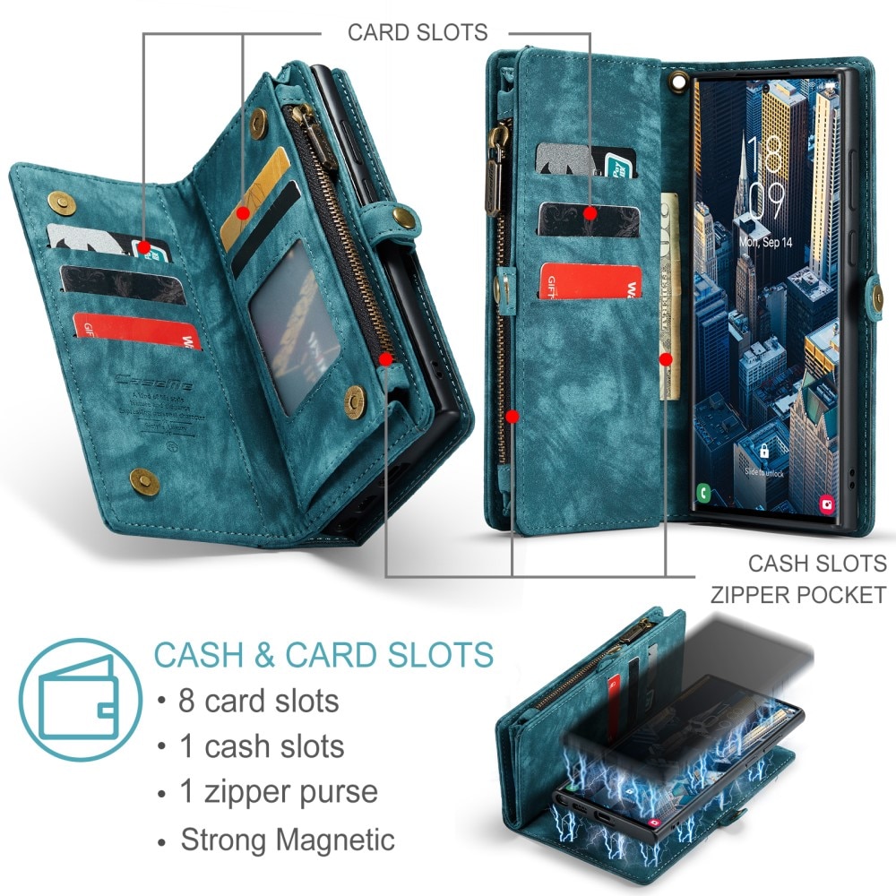 Cartera Multi-Slot Samsung Galaxy S23 Ultra azul