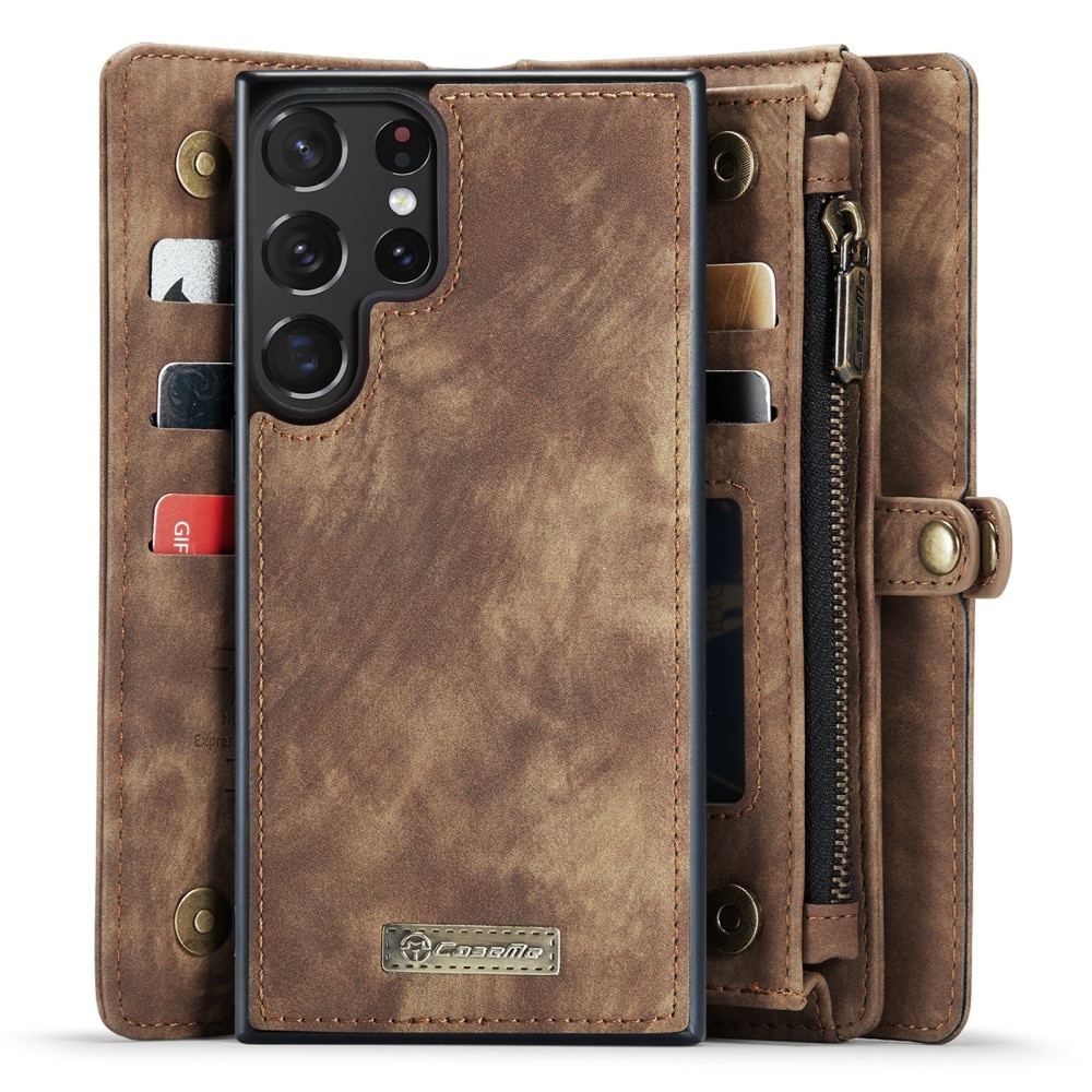 Cartera Multi-Slot Samsung Galaxy S23 Ultra marrón