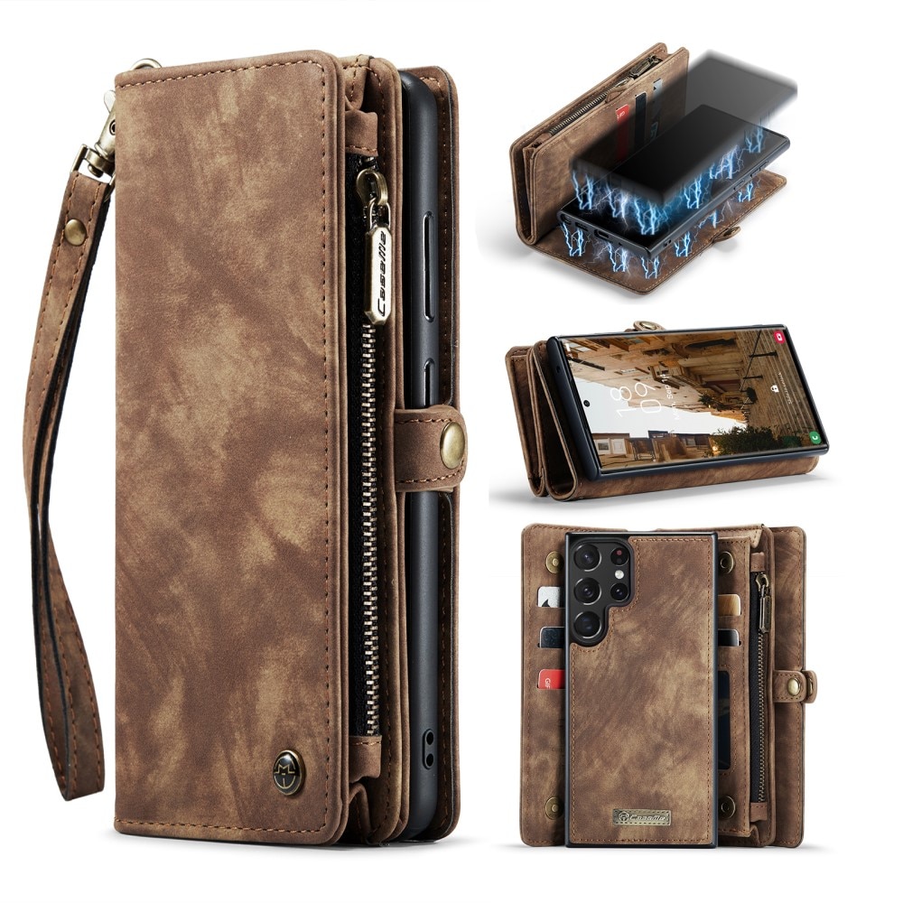 Cartera Multi-Slot Samsung Galaxy S23 Ultra Marrón