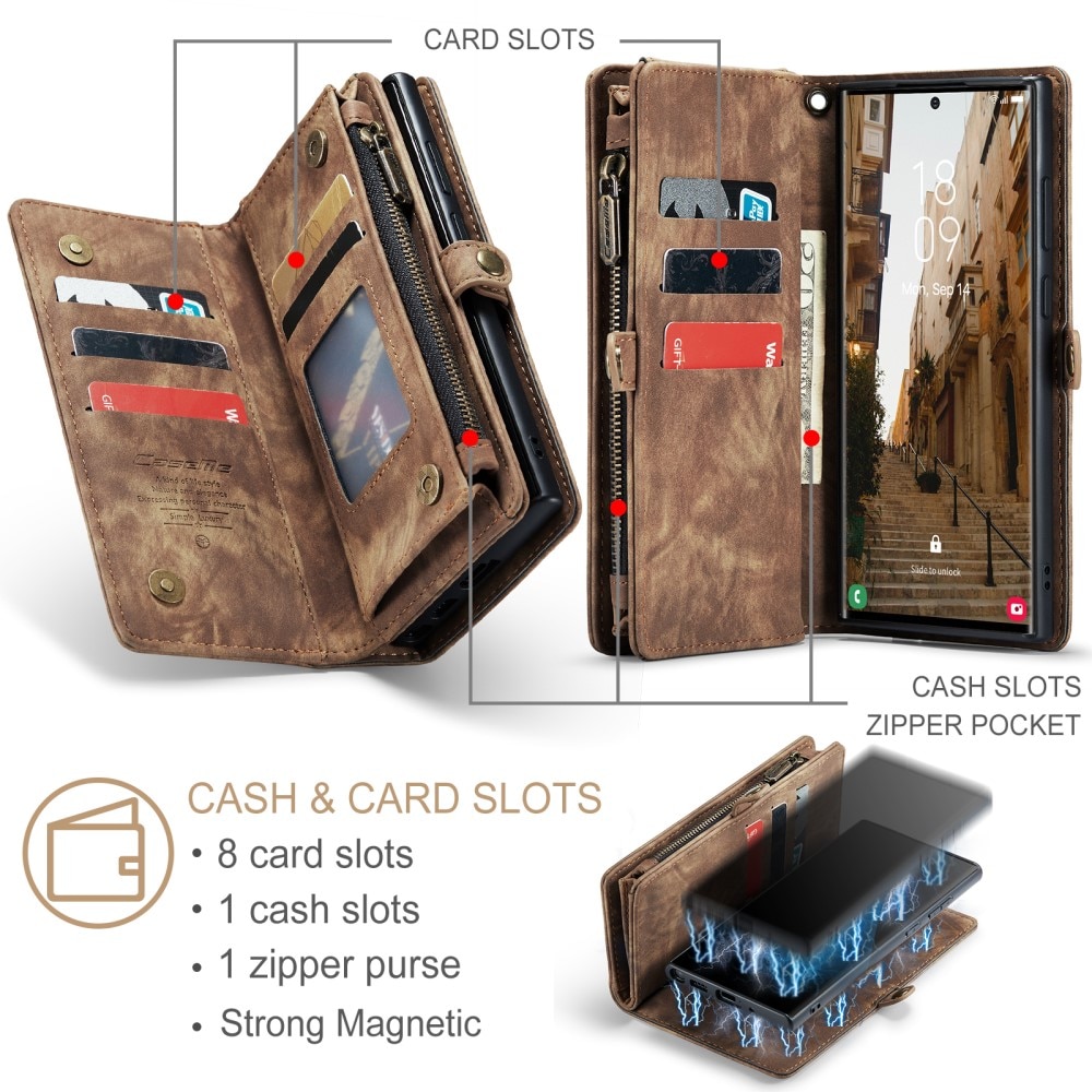 Cartera Multi-Slot Samsung Galaxy S23 Ultra Marrón