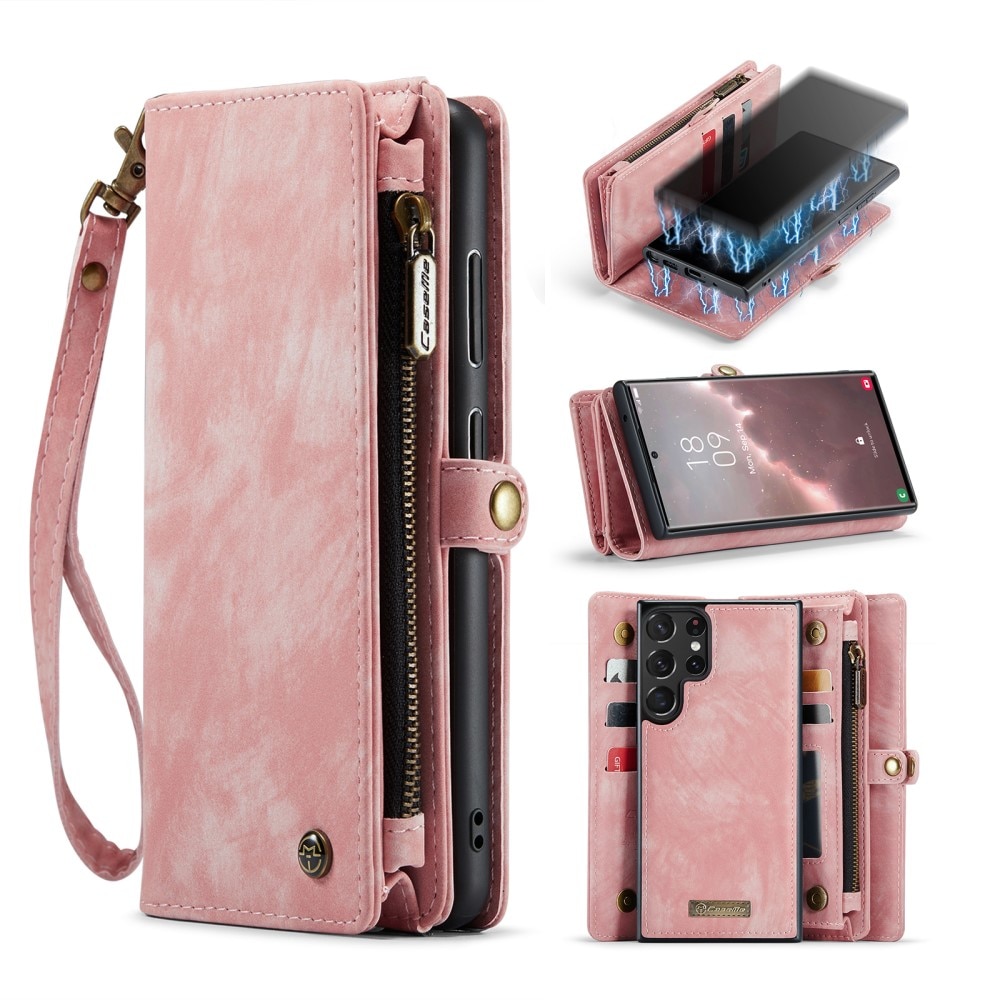 Cartera Multi-Slot Samsung Galaxy S23 Ultra rosado