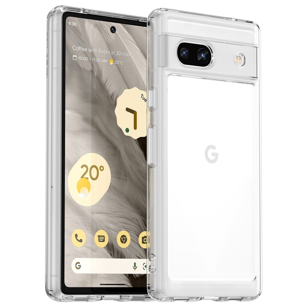 Funda híbrida Crystal Hybrid para Google Pixel 7a, transparente