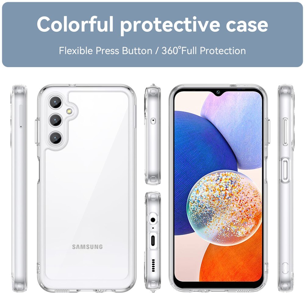 Funda híbrida Crystal Hybrid para Samsung Galaxy A14, transparente