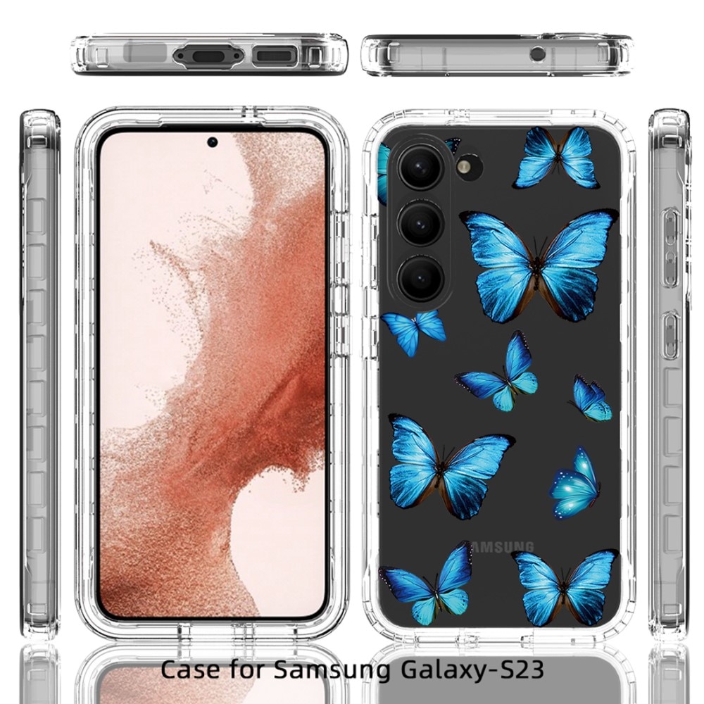 Funda con cobertura total Samsung Galaxy S23 mariposas