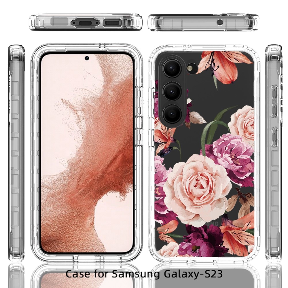 Funda con cobertura total Samsung Galaxy S23 flores