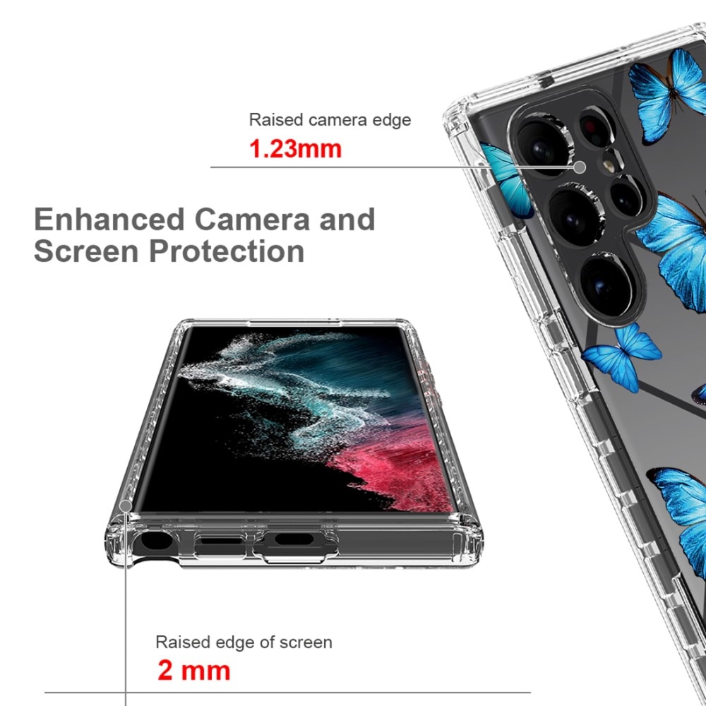 Funda con cobertura total Samsung Galaxy S23 Ultra mariposas