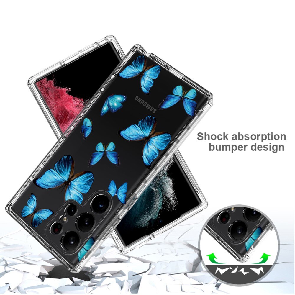 Funda con cobertura total Samsung Galaxy S23 Ultra mariposas