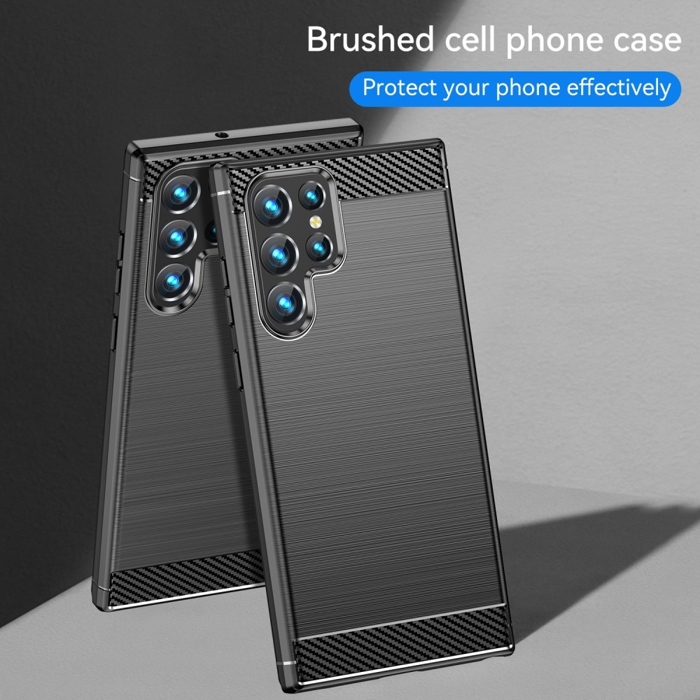 Funda TPU Brushed Samsung Galaxy S23 Ultra Black