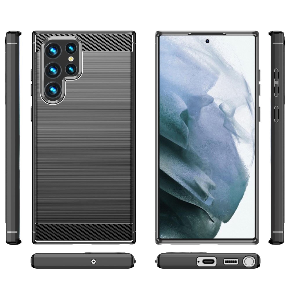 Funda TPU Brushed Samsung Galaxy S23 Ultra Black