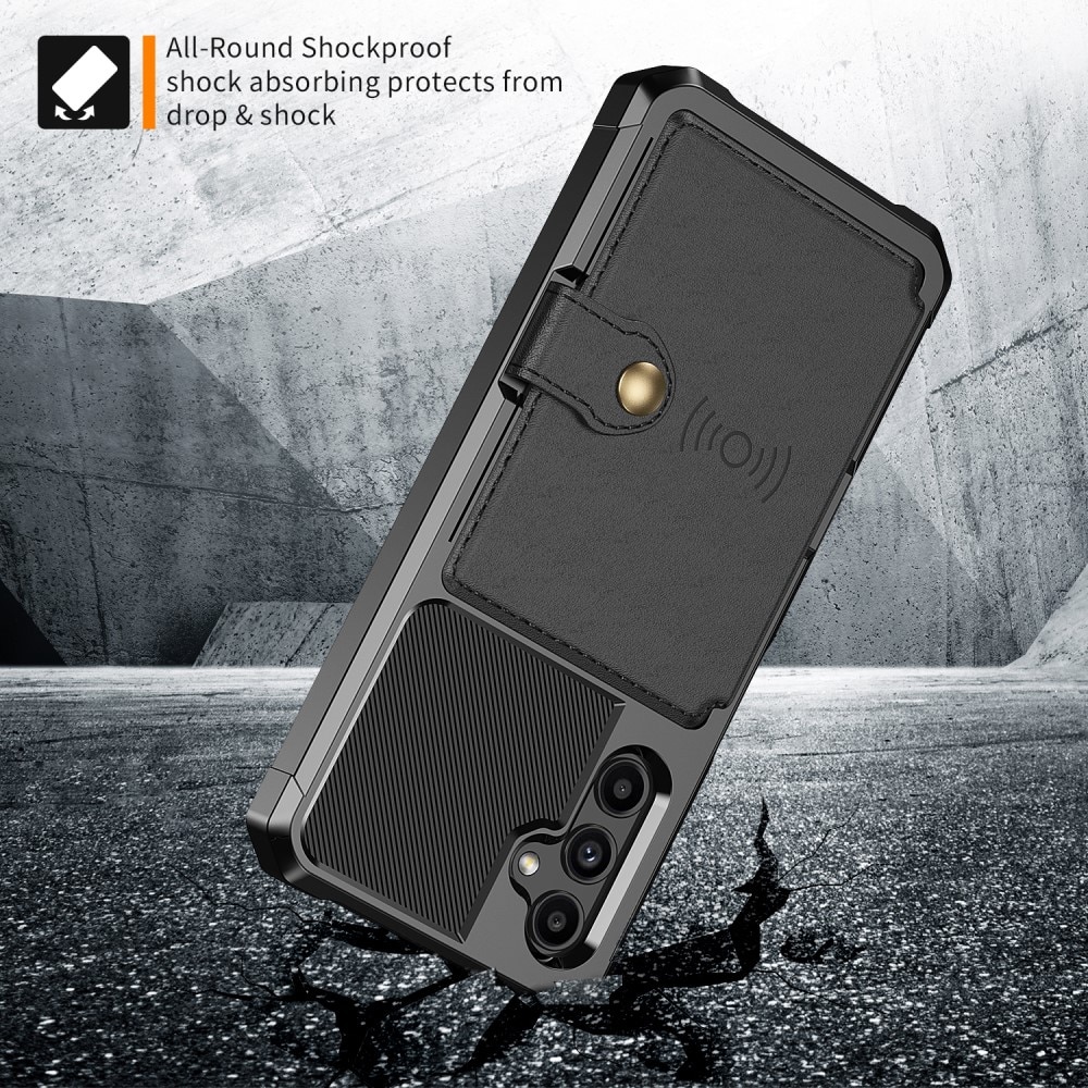 Funda con tarjetero Tough Multi-slot Samsung Galaxy A14 Negro