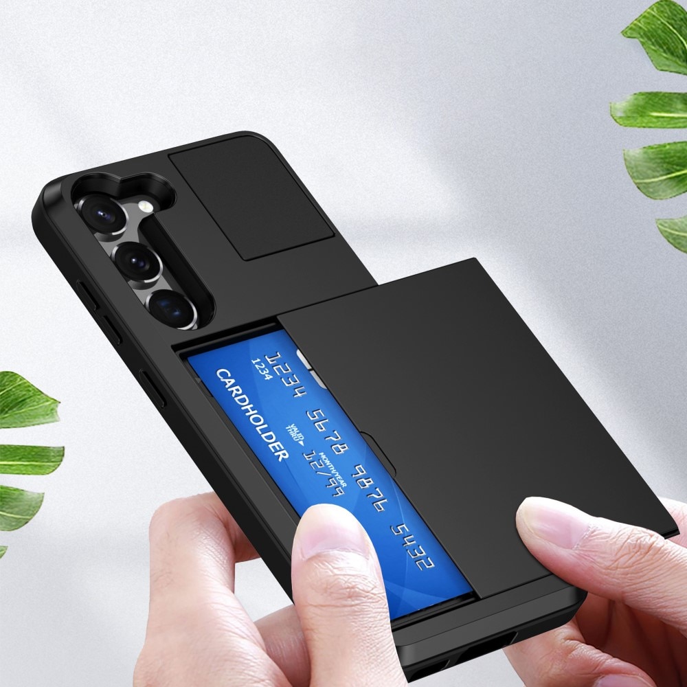 Funda con ranura para tarjetas Samsung Galaxy S23 Plus Negro