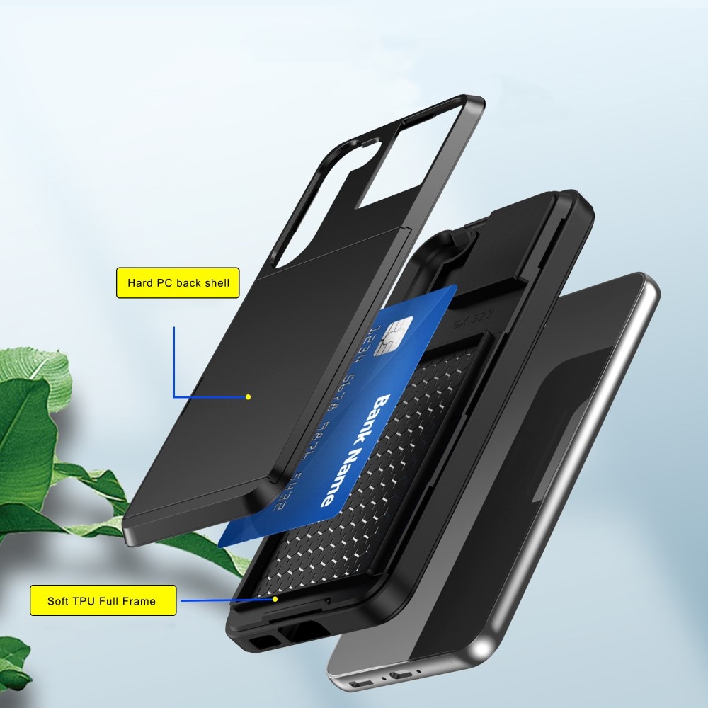 Funda con ranura para tarjetas Samsung Galaxy S23 Plus negro