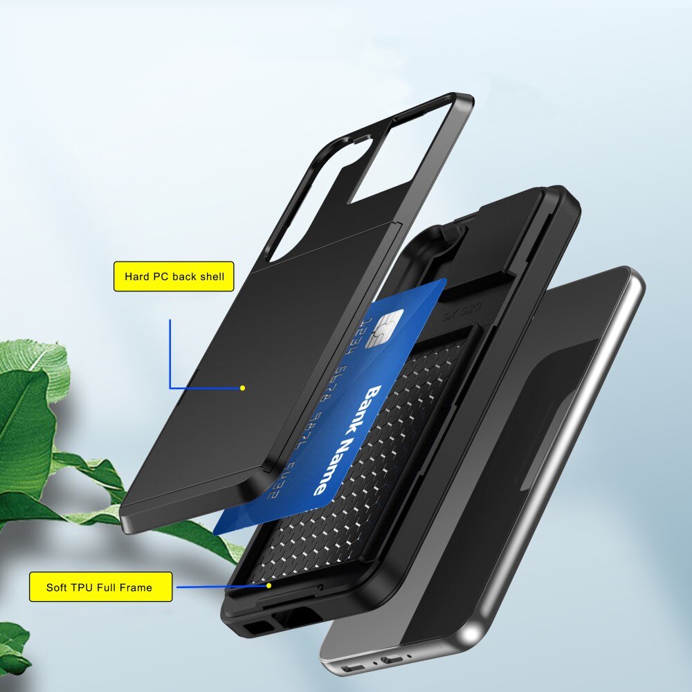 Funda con ranura para tarjetas Samsung Galaxy S23 Plus Negro