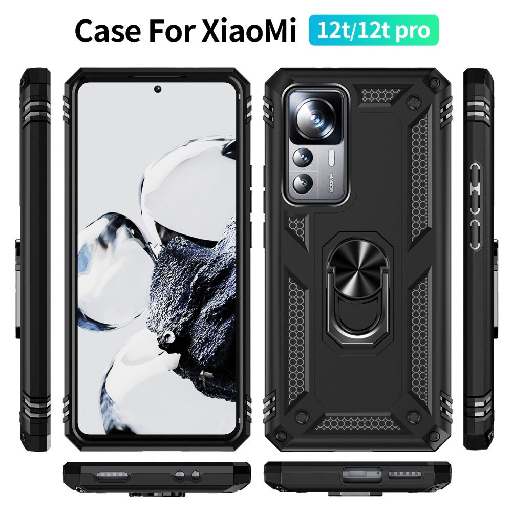 Funda híbrida Tech Ring Xiaomi 12T/12T Pro negro