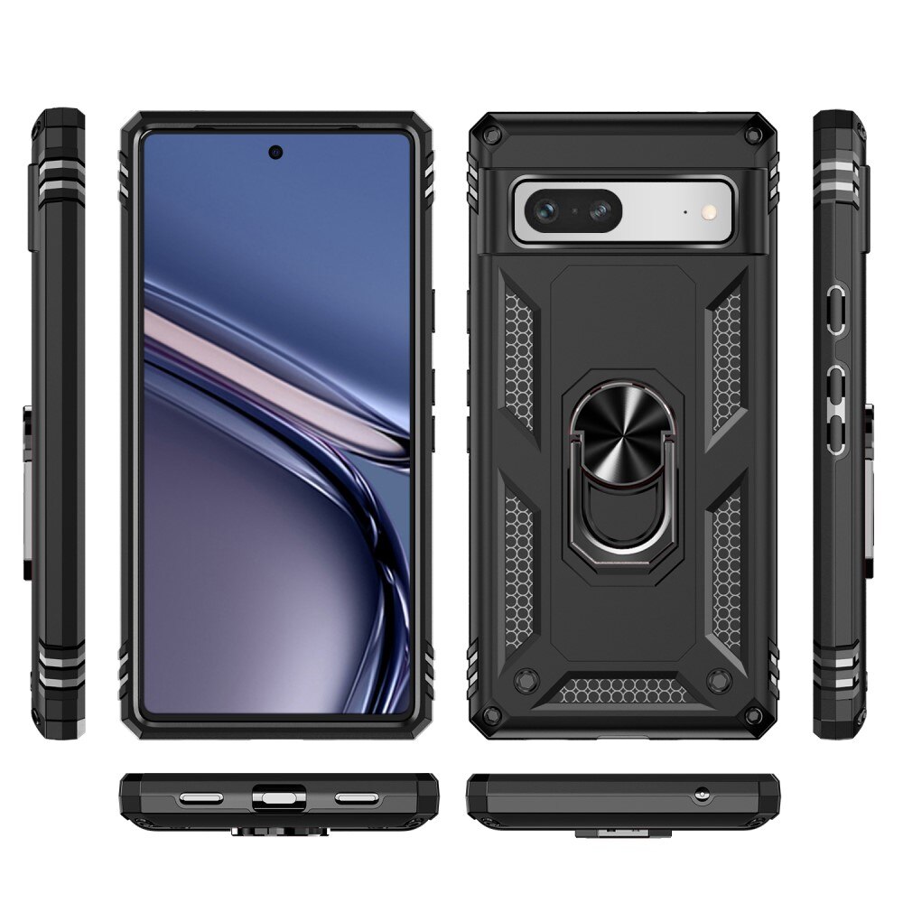 Funda híbrida Tech Ring Google Pixel 7a negro