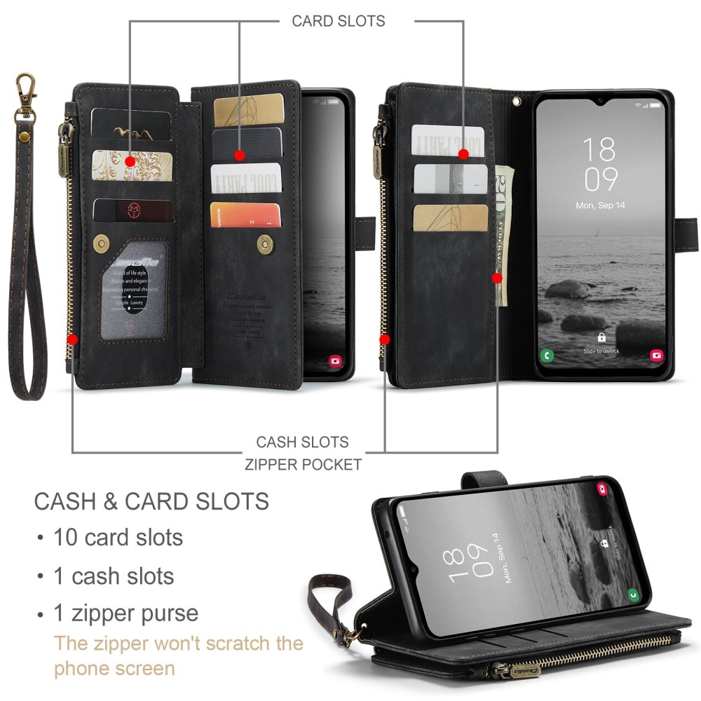 Cartera Zipper Samsung Galaxy A34 Negro