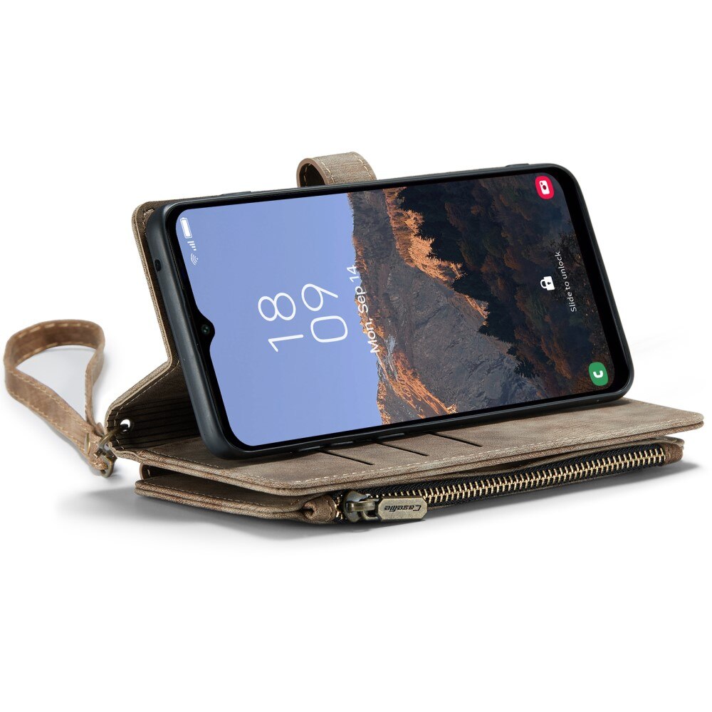 Cartera Zipper Samsung Galaxy A34 marrón