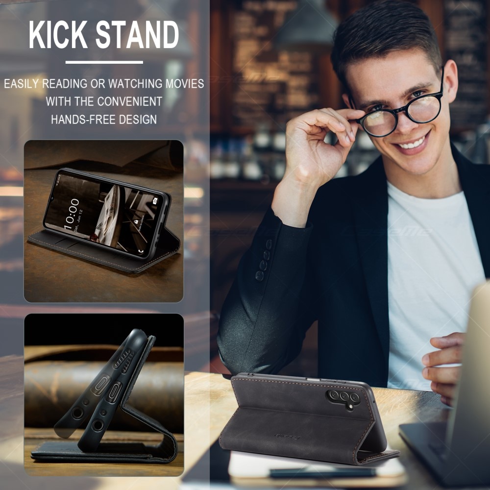 Funda delgada con solapa Samsung Galaxy A14 Negro