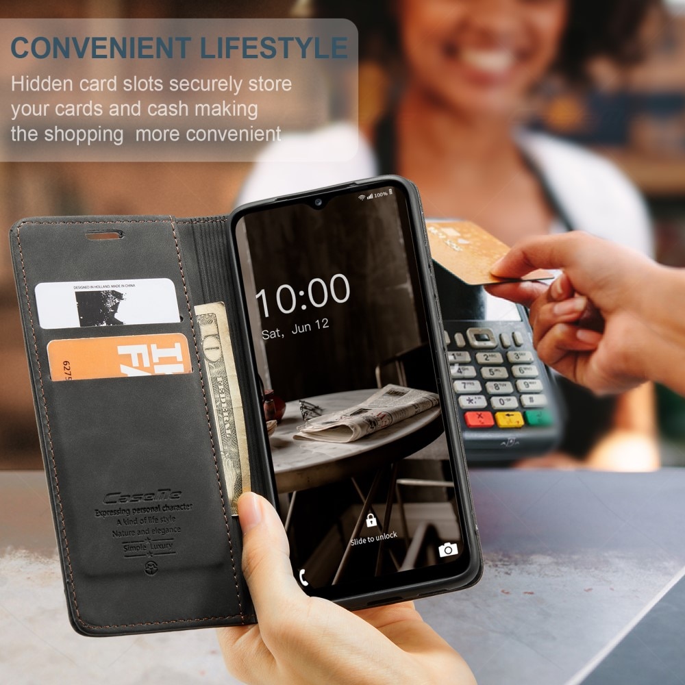 Funda delgada con solapa Samsung Galaxy A14 Negro