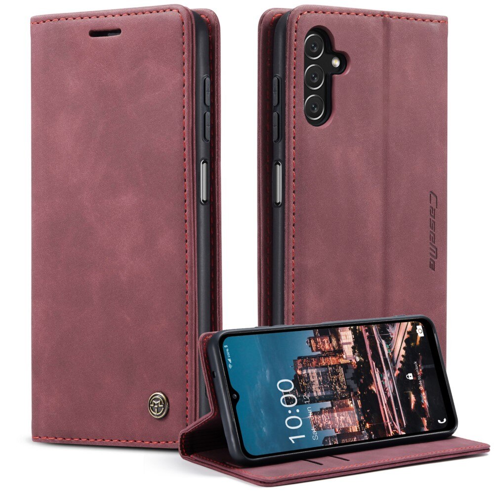 Funda delgada con solapa Samsung Galaxy A14 Rojo