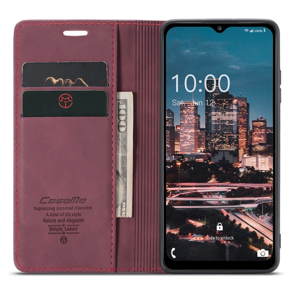 Funda delgada con solapa Samsung Galaxy A14 rojo