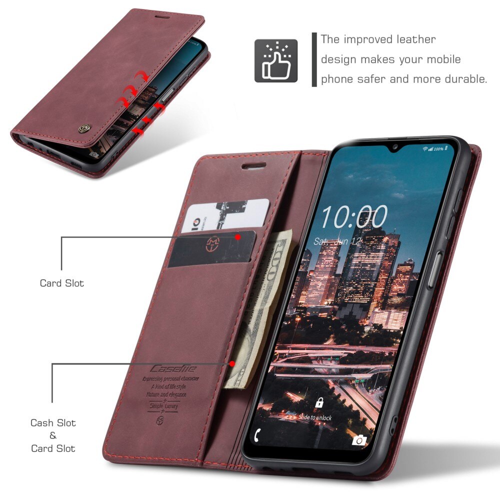 Funda delgada con solapa Samsung Galaxy A14 Rojo