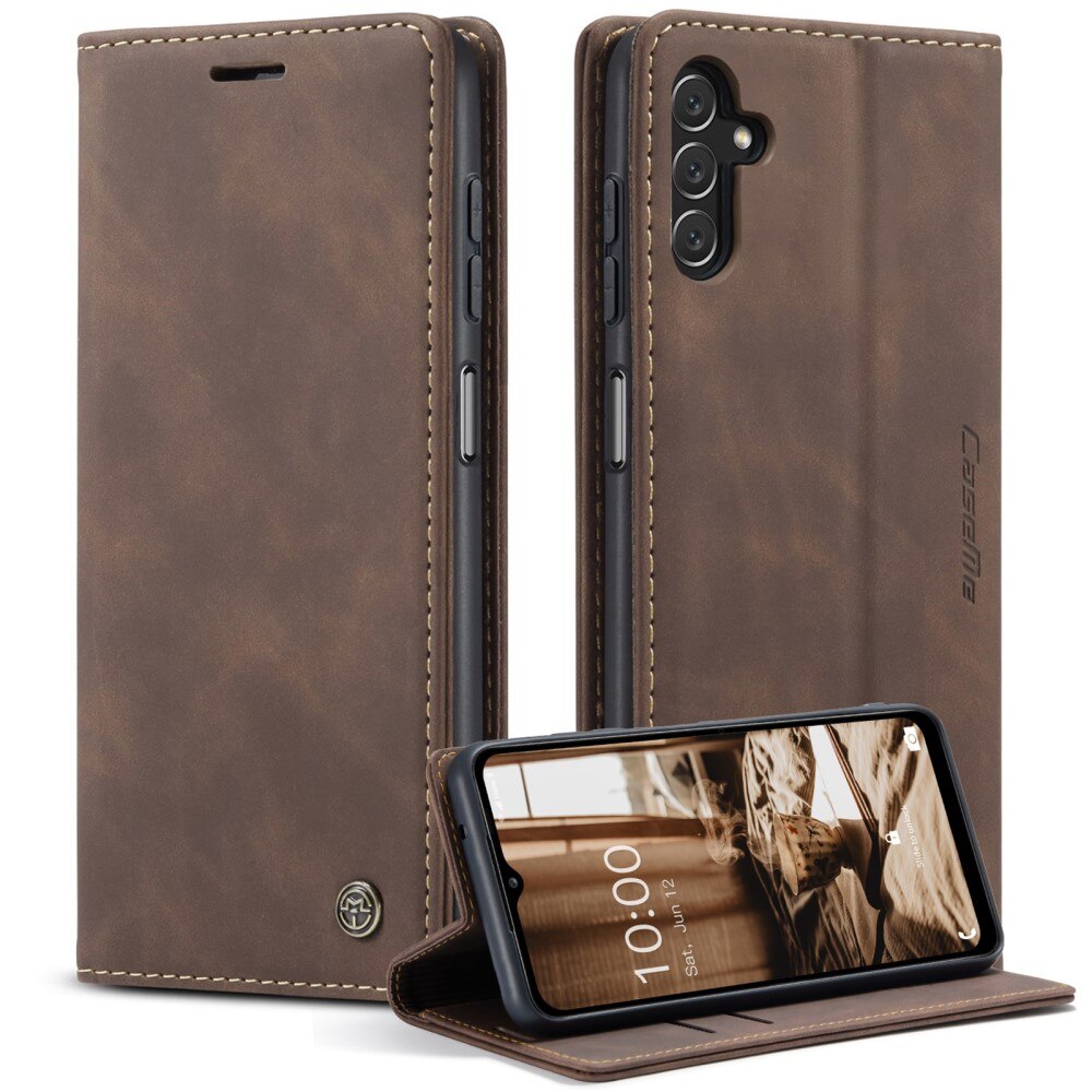 Funda delgada con solapa Samsung Galaxy A14 marrón