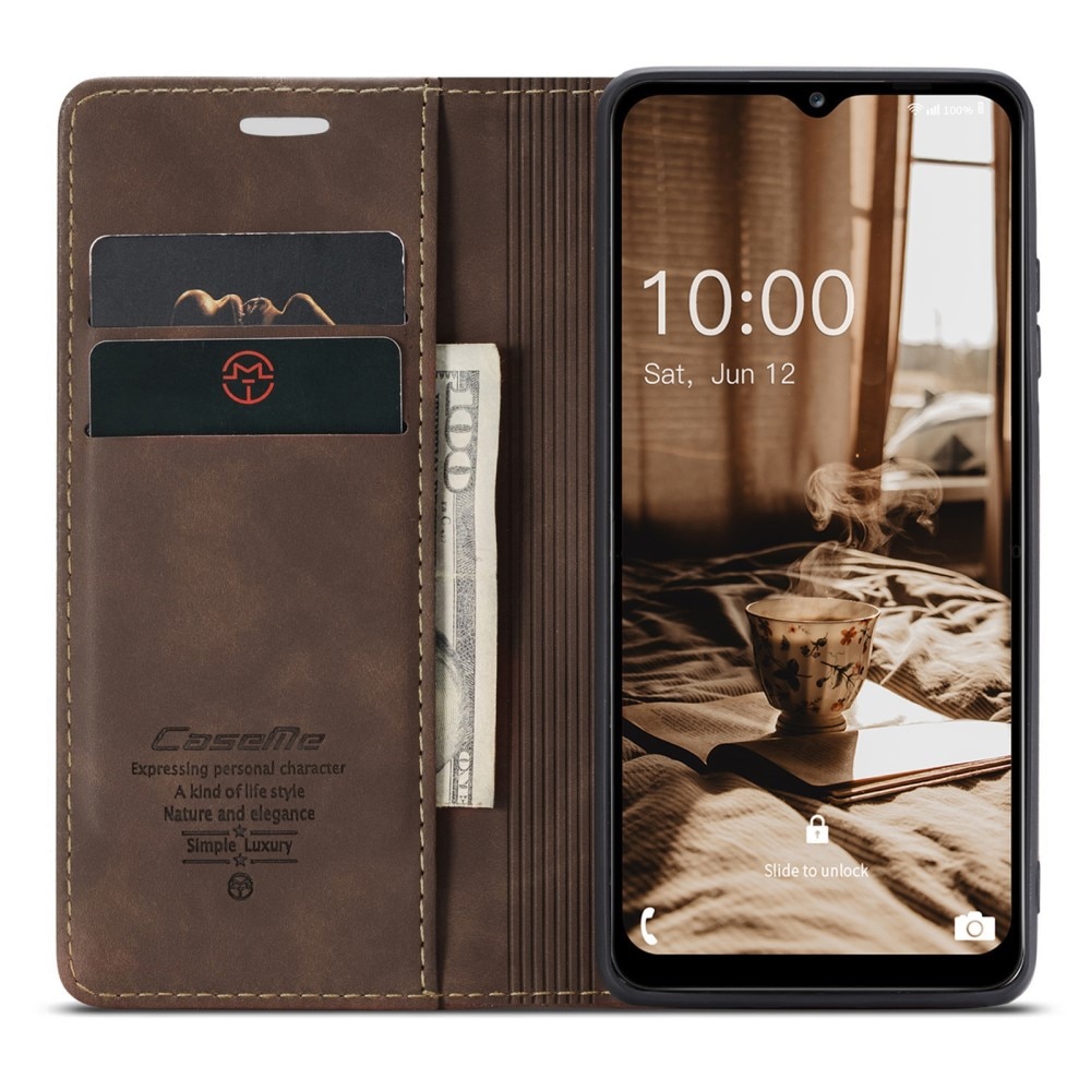 Funda delgada con solapa Samsung Galaxy A14 Marrón