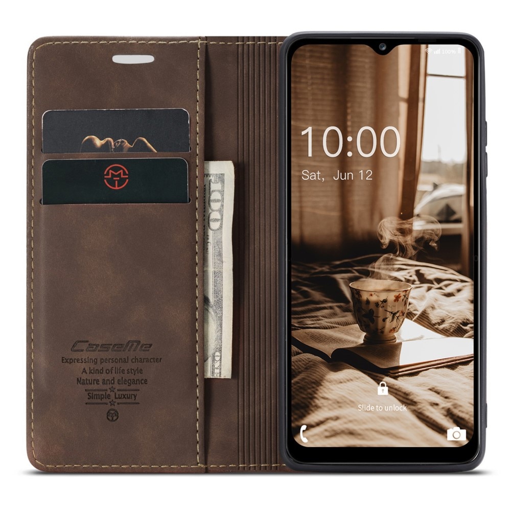 Funda delgada con solapa Samsung Galaxy A14 marrón